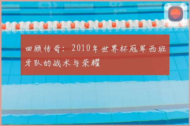 回顾传奇:2010年世界杯冠军西班牙队的战术与荣耀