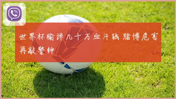 世界杯输掉几十万血汗钱 赌博危害再敲警钟