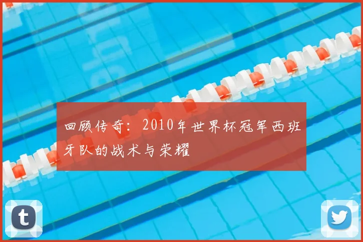 回顾传奇:2010年世界杯冠军西班牙队的战术与荣耀